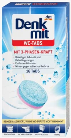 ⁨Denkmit WC-Tabs Tabletki do Czyszczenia Toalety 16 szt.⁩ w sklepie Wasserman.eu