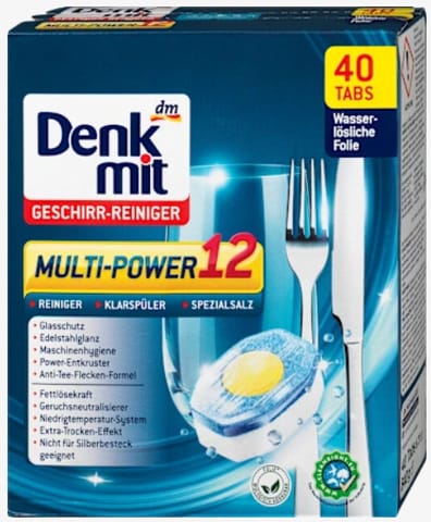 ⁨Denkmit Multi-Power 12 Tabletki do Zmywarki  40 szt.⁩ w sklepie Wasserman.eu