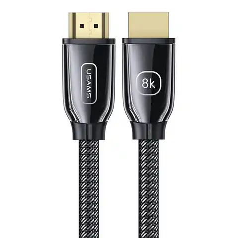 ⁨USAMS HDMI - HDMI 2.1 U67 Kabel 3m 8K schwarz/schwarz Ultra HD SJ498HD01 (US-SJ498)⁩ im Wasserman.eu