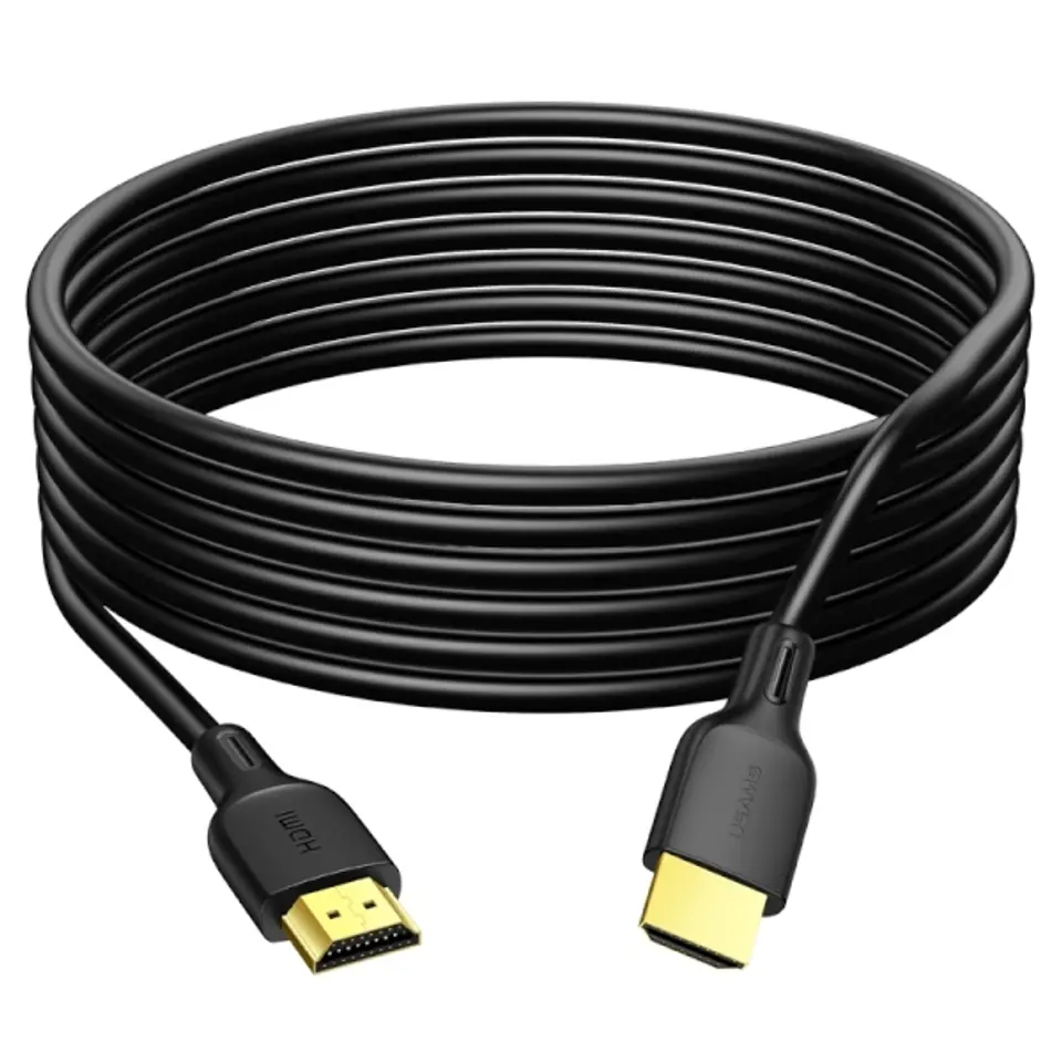 ⁨USAMS Kabel HDMI - HDMI U49 3m czarny/black 4K HD SJ427HD01 (US-SJ427)⁩ w sklepie Wasserman.eu