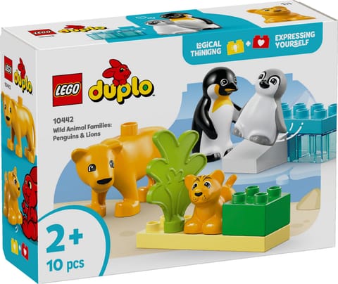 ⁨LEGO 10442 DUPLO - Rodziny dzikich zwierząt: pingwiny i lwy⁩ w sklepie Wasserman.eu