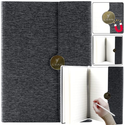 Notes Biurowy Na Magnes Notatnik W Linie A5 Z Obiciem Czarny w sklepie Wasserman.eu