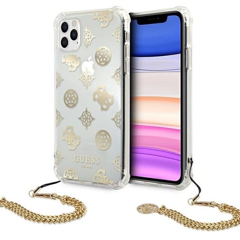 ⁨Guess GUHCN58KSPEGO iPhone 11 Pro 5,8" gold/gold hardcase Peony Chain Collection⁩ at Wasserman.eu