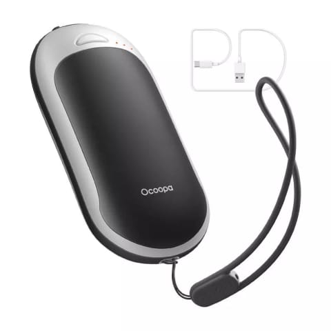 Ogrzewacz do rąk z funkcją powerbanku Ocoopa HotPal PD 5000 mAh, USB-C, biało-czarny w sklepie Wasserman.eu