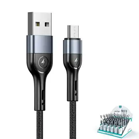 ⁨USAMS geflochtenes Kabel U55 2A micro USB 1pcs. für Set U55 schwarz/schwarz 1m SJ450ZJ01 (US-SJ450) SJ450USBSG01⁩ im Wasserman.eu