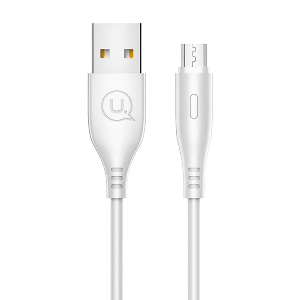 ⁨USAMS Kabel U18 microUSB 2A Fast Charge 1m biały/white SJ268USB02 (US-SJ268)⁩ w sklepie Wasserman.eu