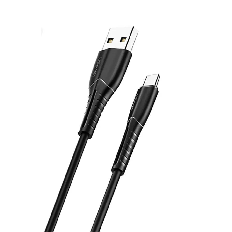 ⁨USAMS Cable U35 microUSB 2A Fast Charge 1m black/black SJ365USB01 (US-SJ365)⁩ at Wasserman.eu