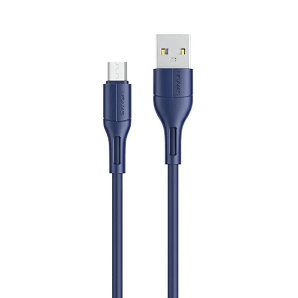 ⁨USAMS Cable U68 microUSB 2A Fast Charge 1m blue/blue SJ502USB03 (US-SJ502)⁩ at Wasserman.eu