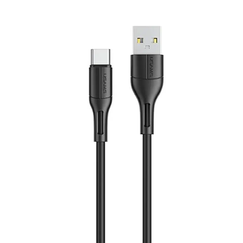 ⁨USAMS Kabel U68 USB-C 2A Fast Charge 1m czarny/black SJ501USB01 (US-SJ501)⁩ w sklepie Wasserman.eu