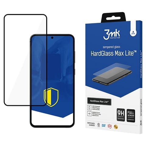 ⁨Szkło hartowane 3MK HardGlass Max Lite Black do Samsung Galaxy S25 czarny/black⁩ w sklepie Wasserman.eu