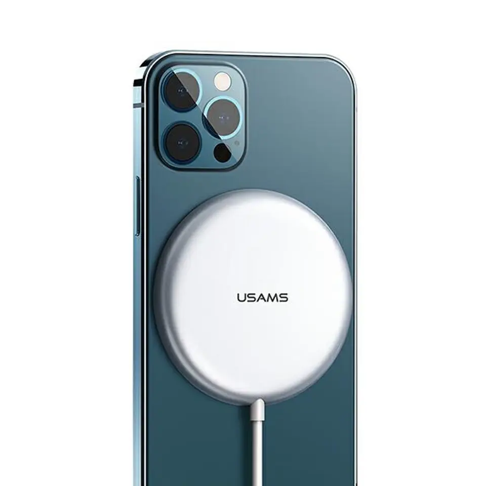 ⁨USAMS Order. induction US-CD160 magnetic W2 15W aluminum iPhone 12 series silver/silver CD160DZ01⁩ at Wasserman.eu