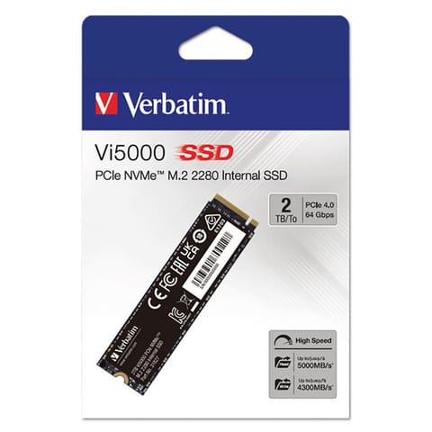 ⁨Verbatim Vi5000 PCIe NVMe M.2 SSD 2TB⁩ at Wasserman.eu