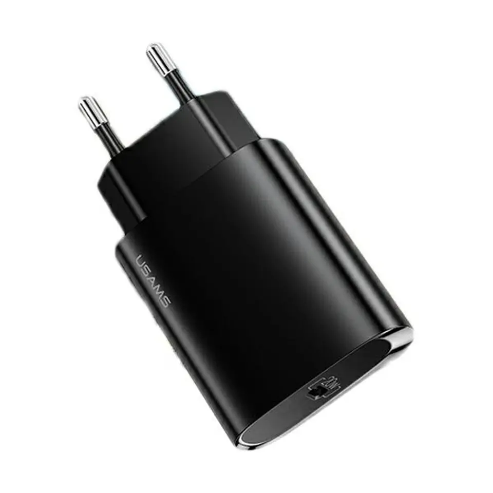 ⁨USAMS Ład. siec. 1xUSB-C T39 20W (only head) PD3.0 Fast Charging czarny/black CC131TC01 (US-CC131)⁩ w sklepie Wasserman.eu