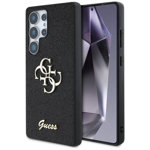 ⁨Etui Guess Fixed Glitter Big 4G Metal    Logo do Samsung Galaxy S25 Ultra czarny⁩ w sklepie Wasserman.eu