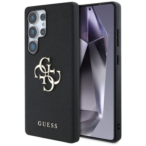 ⁨Etui Guess Grained Big 4G Logo Small     Classic Logo do Samsung Galaxy S25 Ultra czarny⁩ w sklepie Wasserman.eu