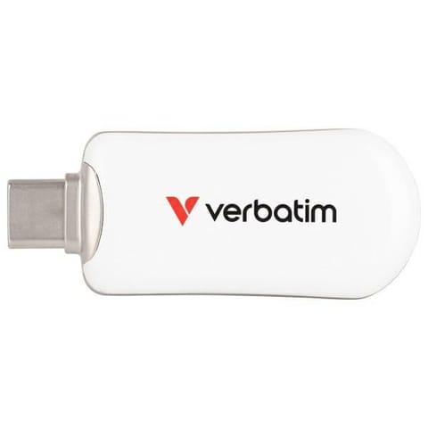 ⁨Pendrive Verbatim Plectra 64GB USB-C      biały/white 30228⁩ w sklepie Wasserman.eu