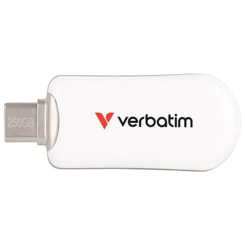 ⁨Pendrive Verbatim Plectra 256GB USB-C     biały/white 30230⁩ w sklepie Wasserman.eu