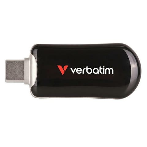 ⁨Pendrive Verbatim Plectra 128GB USB-C     czarny/black 30225⁩ w sklepie Wasserman.eu
