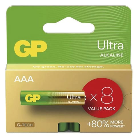 ⁨Bateria alkaliczna, AAA (LR03), AAA, 1.5V, GP, blistr, 8 pack, ULTRA⁩ w sklepie Wasserman.eu