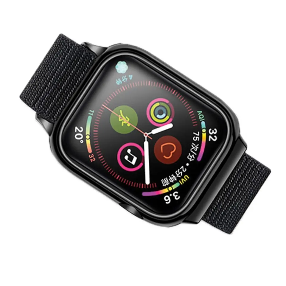⁨USAMS Strap with Apple Watch Case 4/5/6/7/ SE 40/41mm. Black/Black ZB73IW1 (US-ZB073)⁩ at Wasserman.eu