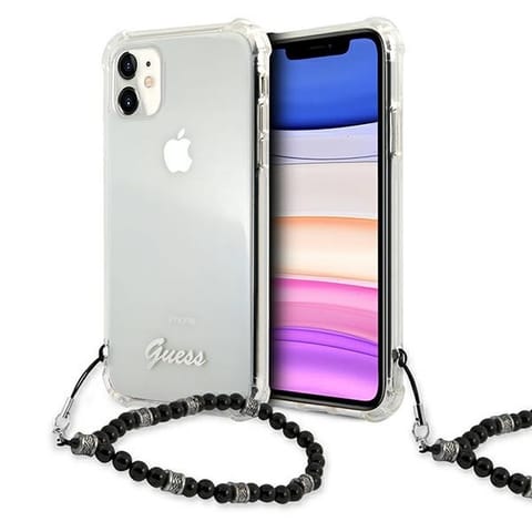 ⁨Guess GUHCN61KPSBK iPhone 11 6,1" / Xr Transparent hardcase Black Pearl⁩ at Wasserman.eu