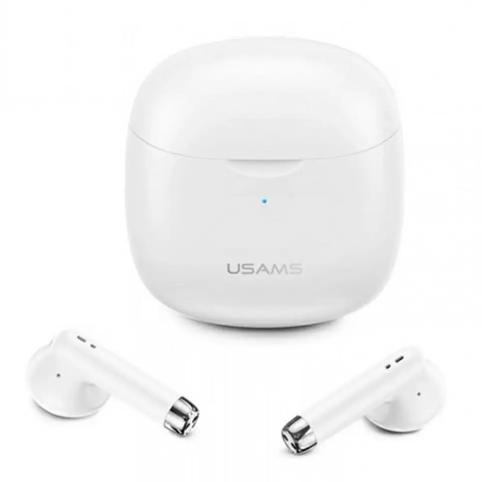 ⁨USAMS Słuchawki Bluetooth 5.0 TWS IA series bezprzewodowe biały/white BHUIA02 (US-IA04)⁩ w sklepie Wasserman.eu