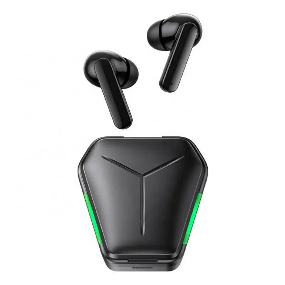 ⁨USAMS Słuchawki Bluetooth 5.0 TWS JY series Gaming earbuds bezprzewodowe czarny/black BHUJY01⁩ w sklepie Wasserman.eu