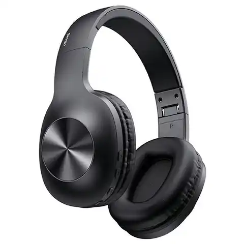 ⁨USAMS Słuchawki nauszne Bluetooth YX05 E-Join Series czarny/black TDLYEJ02 twarde etui, 1200mAh⁩ w sklepie Wasserman.eu