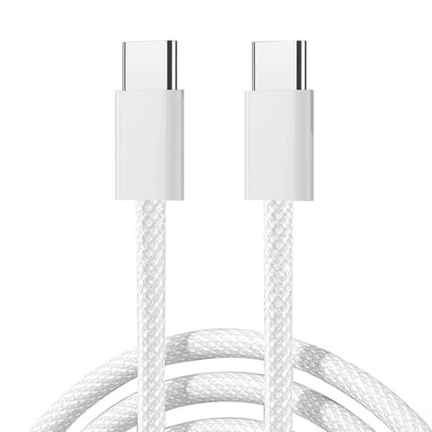 ⁨Kabel USB-C do USB-C Joyroom S-A45, 60W, oplot, 1m (biały)⁩ w sklepie Wasserman.eu