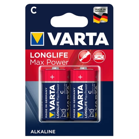 ⁨2x bateria R-14 R14 C 1,5V alkaliczna Varta Longlife Max Power⁩ w sklepie Wasserman.eu