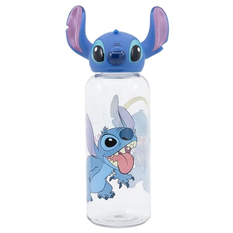 ⁨Disney Stitch - Butelka 560 ml z zakrętką 3D z kolekcji Flowers⁩ w sklepie Wasserman.eu