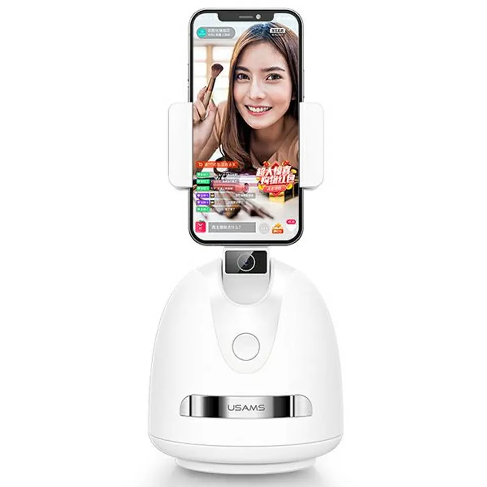 ⁨USAMS Face Tracking Phone Holder White/White ZB239GPQ01 (US-ZB239)⁩ at Wasserman.eu