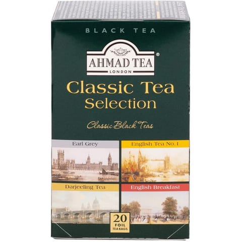 ⁨Herbata AHMAD Black Tea Selection czarna (20 torebek) (EARL GREY, ENGLISH No.1, DARJEELING, ENGLISH BREAKFAST)⁩ w sklepie Wasserman.eu