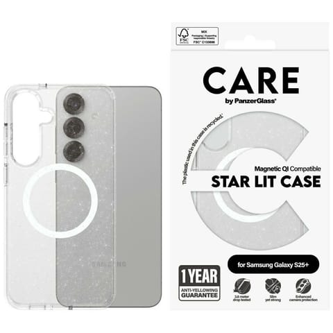 ⁨Etui CARE by PanzerGlass Flagship Urban  Combat StarLight White QI do Samsung Galaxy S25+ przezroczysty⁩ w sklepie Wasserman.eu