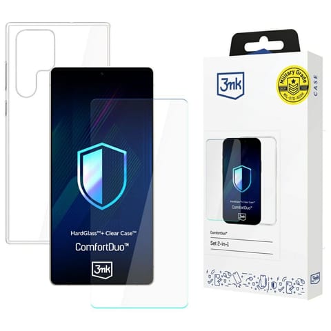 ⁨Zestaw 3MK ComfortDuo Clear do Samsung  Galaxy S25 Ultra⁩ w sklepie Wasserman.eu