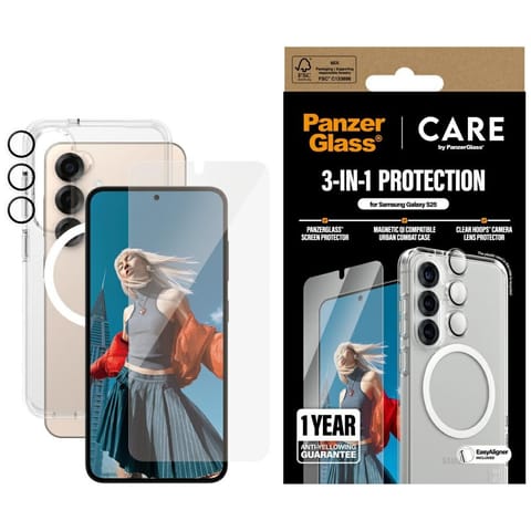 ⁨Zestaw ochronny CARE by PanzerGlass      Flagship 3w1 Etui+Szkło+Lens do Samsung Galaxy S25⁩ w sklepie Wasserman.eu