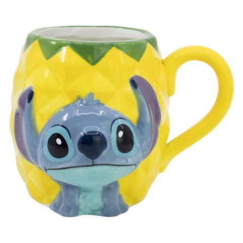 ⁨Disney Stitch - Kubek ceramiczny 3D w pudełku prezentowym z kolekcji Pineapple 325 ml⁩ w sklepie Wasserman.eu