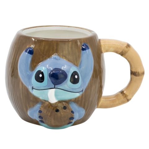 ⁨Disney Stitch - Kubek ceramiczny 3D w pudełku prezentowym z kolekcji Coconut 325 ml⁩ w sklepie Wasserman.eu