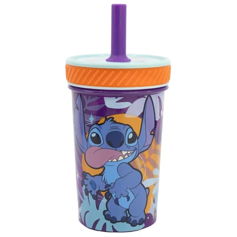 ⁨Disney Stitch - Nieprzewracalny kubek Dropsafe z silikonową słomką z kolekcji Aloha 370 ml⁩ w sklepie Wasserman.eu