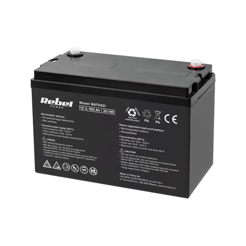 ⁨Gel battery Rebel 12V 100Ah⁩ at Wasserman.eu