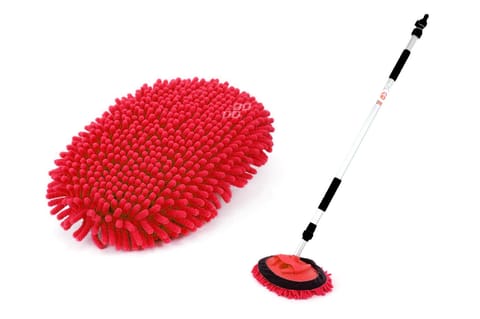 ⁨Microfiber telescopic brush, flow-through 120-200cm⁩ at Wasserman.eu