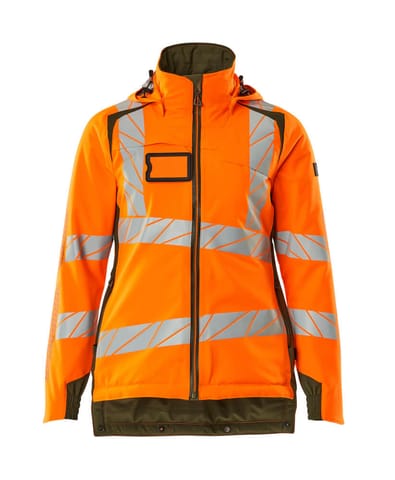 ⁨MASCOT® Kurtka zimowa ACCELERATE SAFE (kolor pomarańcz hi-vis/zielony mech, rozmiar L)⁩ w sklepie Wasserman.eu