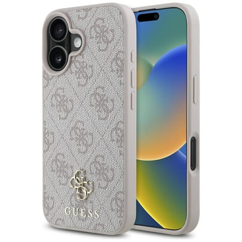 ⁨Etui Guess HC PU 4G Small 4G and Classic do iPhone 16 MagSafe różowy⁩ w sklepie Wasserman.eu