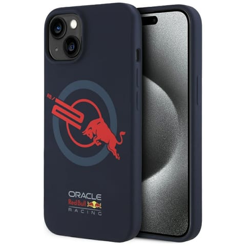 ⁨Etui Red Bull HC Silicone ORBR20 Logo    Red Lining do iPhone 15 MagSafe granatowy⁩ w sklepie Wasserman.eu