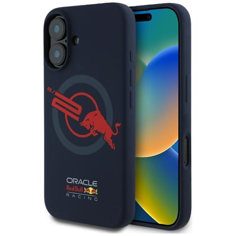 ⁨Etui Red Bull HC Silicone ORBR20 Logo    Red Lining do iPhone 16 MagSafe granatowy⁩ w sklepie Wasserman.eu