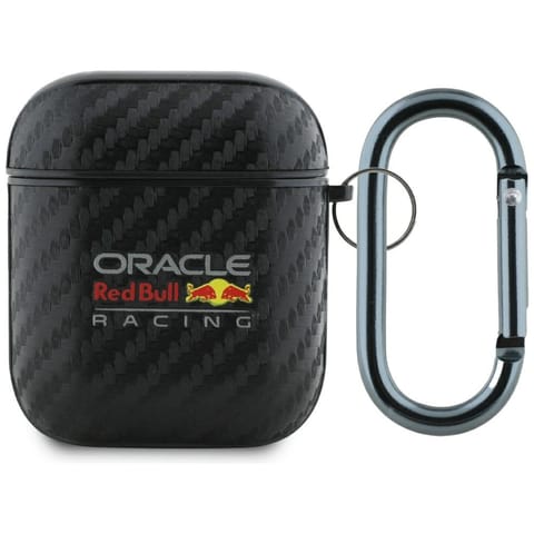 ⁨Etui Red Bull PU Carbon Logo do AirPods  1/2 czarny⁩ w sklepie Wasserman.eu