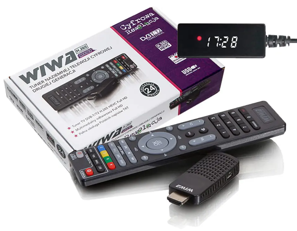 ⁨DVB-T/T2 WIWA H.265 MINI LED Tuner⁩ at Wasserman.eu