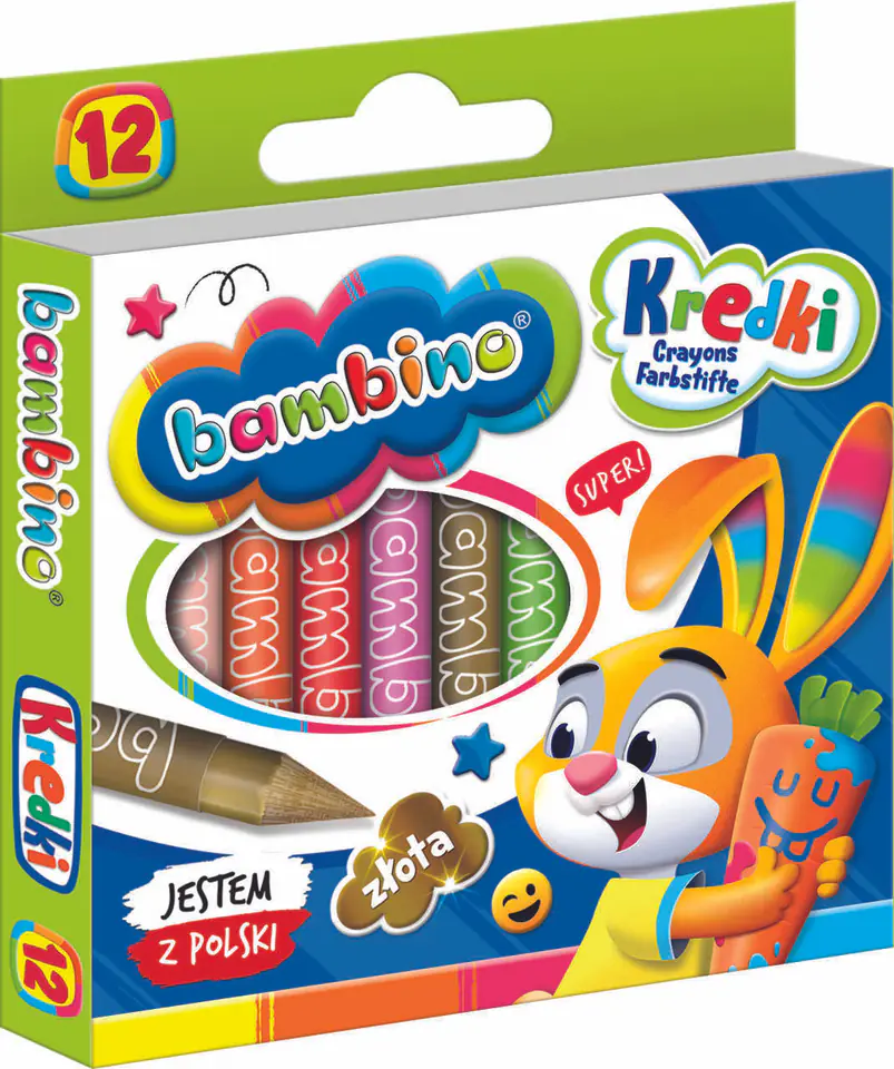 ⁨BAMBINO Graphion crayons 12 colors⁩ at Wasserman.eu