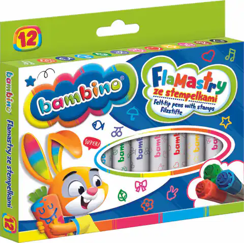 ⁨BAMBINO Felt-tip pens 12 colours⁩ at Wasserman.eu