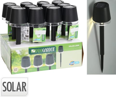 ⁨LAMPA SOLARNA 8X29CM CZARNA⁩ w sklepie Wasserman.eu